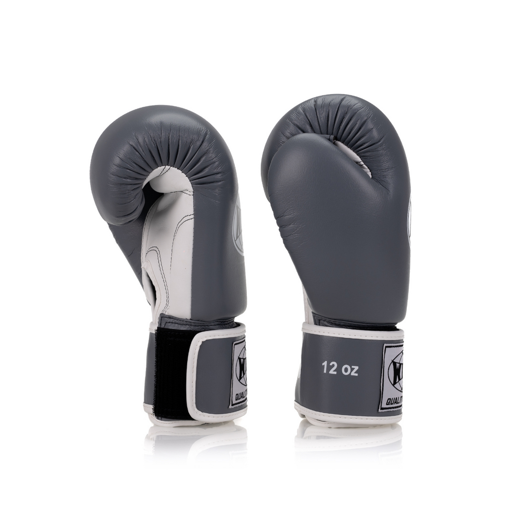 Windy Grey BGVHU Gloves. Classic Microfiber Gloves for Boxing and Muay Thai