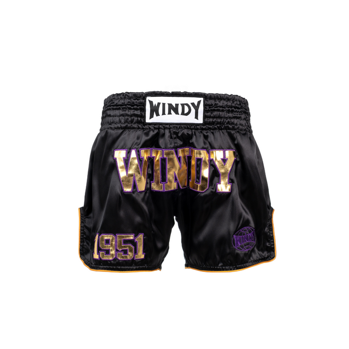 Muay Thai Short Retro - 1951 Black