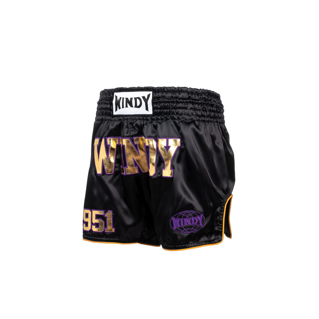 Muay Thai Short Retro - 1951 Black